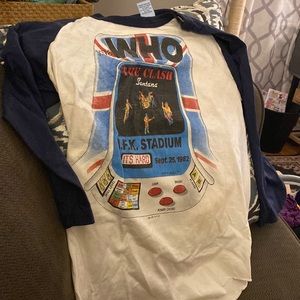The Who the Clash and Santana concert vintage rare 1982 baseball jersey small
